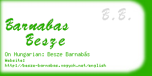 barnabas besze business card